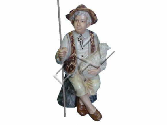 Schaf Hierte Statuen Figur Garten Statue Skulptur Figuren Skulpturen Deko Neu