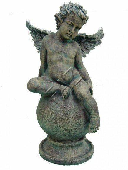 Engel Figur Statue Skulptur Figuren Skulpturen Dekoration Deko 62cm Garten