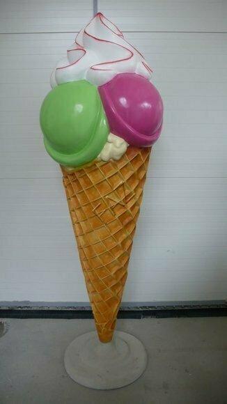 XXL Eis Diele Werbung Aufsteller Figur Garten Dekoration Deko Deko Laden