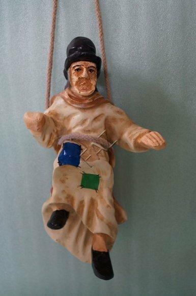 Design Baba Yaga Hexe Schaukel Figur Statue Skulptur Figuren Skulpturen