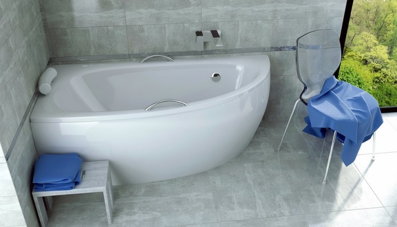 Badewanne Eckwanne Eck 150*70 cm Acrylwanne Wanne Bad Eckbadewanne Wannen Weiß