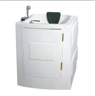 Sitzbadewanne Kompaktbadewanne Badewanne mit Tür Komfortbadewanne 95x85 cm