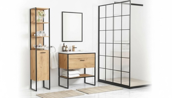 Badezimmer Badmöbel Set Badmöbelset Waschbecken 3tlg. Zimmer Design