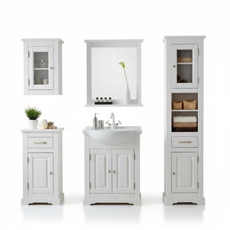 Badezimmer Waschbecken Badmöbel Set Badmöbelset 5tlg. Zimmer Design