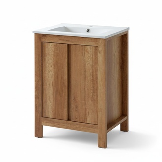 Badmöbel Set 60cm Waschbecken mit Unterschrank Waschtisch Schublade