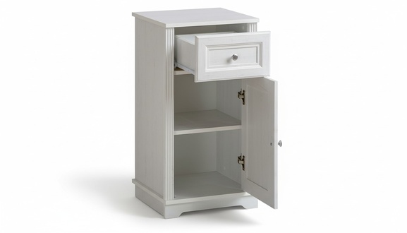 Badmöbel Unterschrank Badschrank weiß 81cm Schrank Badezimmermöbel
