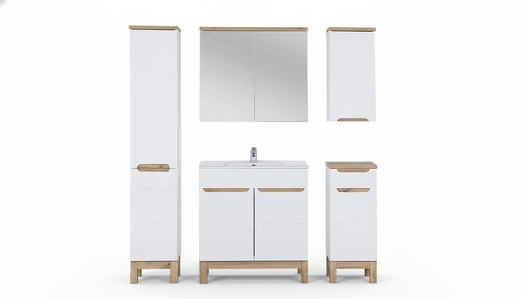 Badmöbelset Badezimmer Waschbecken Badmöbel Set 5tlg. Zimmer Design