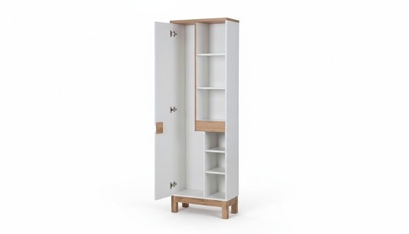 Badschrank Hochschrank Schrank Aufbewahrung Badezimmer Weiß Bad