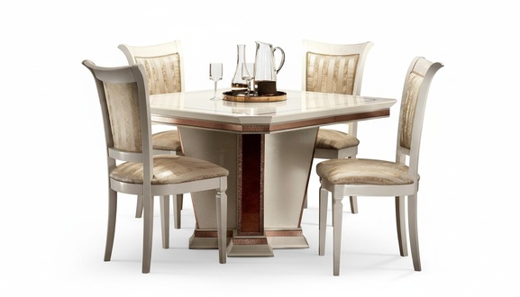 Barock Esstisch Tisch Gruppe Esszimmer Wohnzimmer Garnitur Holz Design Tische