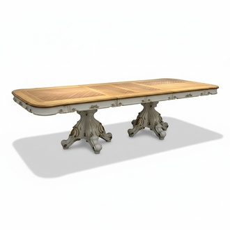 Barock Rokoko Stil Möbel Esstisch Tische Esszimmer Garnitur Geschnitzter