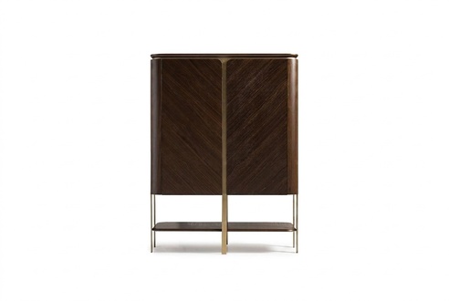 Barschrank Schrank Holzschrank Holz Bar Braun Getränke Design Flaschen1