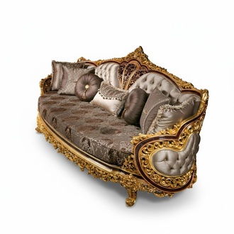 Beige Stoffsofa 3-Sitzer modernes Design gemütlich