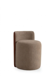 Beiger Holz Hocker Modern Design Möbelstil