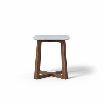 Beistell Tisch Designer Couch Tische Marmor Echtholz Couch Sofa 35 cm