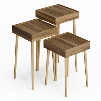 Luxus Beistelltisch Kollektion – Satztisch-Sets, Etagentische & Z-Form Laptoptische (Marmor-, Holz- & Uni-Optik)