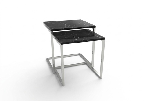 Beistelltisch Wohnzimmer Möbel Material schwarz Edelstahl Design Tisch