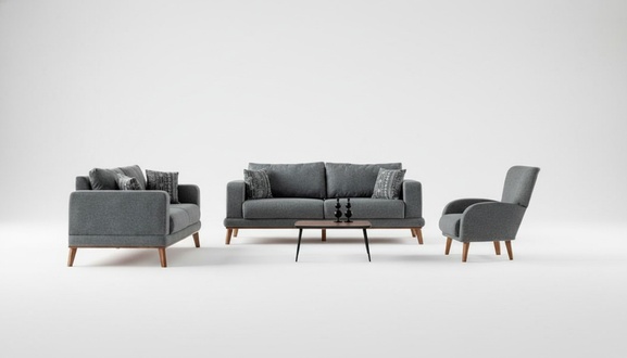 Bequeme 3+3 Sofagarnitur Stilvolles Design Polstergarnitur Wohnlandschaft