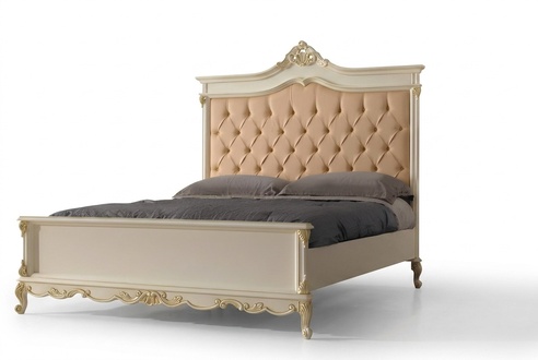 Bett Chesterfield Design Luxus Hotel Betten Massivholz 180x200 Schlaf Zimmer Italien Möbel