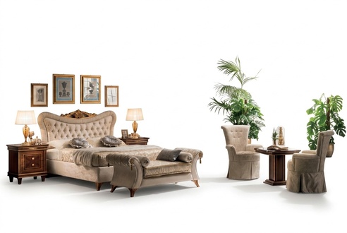 Bett Designer Möbel Schlafzimmer Barock Rokoko Jugendstil Klassisch