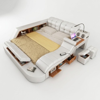 Bett Multifunktion - Tresor - Wärme Liege - USB - Sound Doppel Hotel Betten