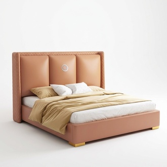 Bett Orange Schlafzimmer Design Möbel Moderne Luxus Betten Bettgestell