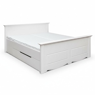 Bett Polster Design Holzbetten Doppel Betten Weiß 180x200 Schlaf Zimmer Landhaus