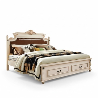 Bett Polster Design Luxus Doppel Hotel Betten Schlafzimmer Barock Holz Möbel Neu