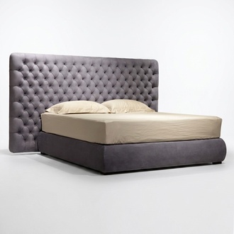 Bett Polster Design Luxus Doppel Hotel Betten Zimmer Chesterfield Grau