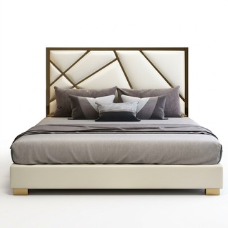 Bett Polster Design Luxus Doppel Hotel Betten Schlaf Zimmer Leder Neu