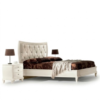 Bett Schlafzimmer Set Bett 2x Nachttisch Holz Klassische Italienische Möbel 3tlg