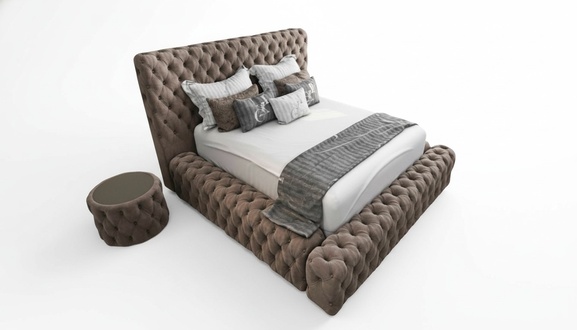 Bett Textil Schlafzimmer Möbel Luxus Moderne Betten Chesterfield Boxspring Neu