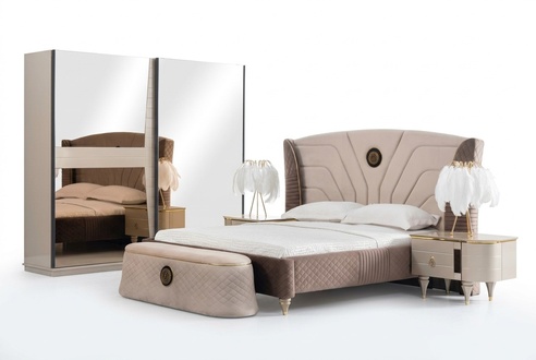 Betten Doppelbett Hotel Bettrahmen Doppel Holz Möbel Bett Polster Luxus Design