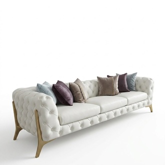 Big Sofa Chesterfield Couch 4 Sitz Polster Couchen XXL Sofas Samt Textil