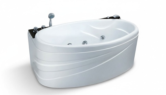 Blubberbad Whirlpool Hydromassagewanne Massagebad Luxuswanne 160x80 cm