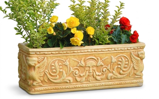 Blumenkorb Blumen Gefäss Garten Terrasse Dekoration Statue Figuren