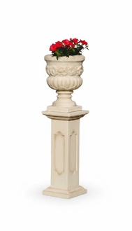 Blumenkorb Kasten Blumen Vase Gefäss Garten Terrasse Dekoration Statue