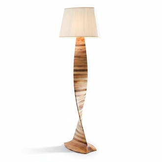 Braune Holzlampe modern dekorativ für Wohnzimmer Schlafzimmer Büro