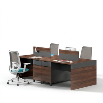 Brauner Arbeitstisch Luxuriöse Büromöbel Designer Holz Möbel Edle Tische