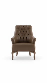 Brauner Chesterfield Einsitzer Wohnzimmermöbel Moderner Luxus Sessel
