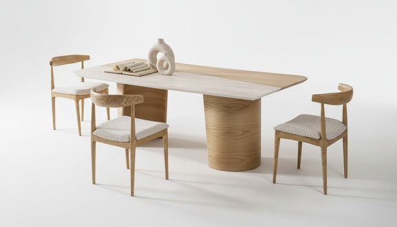 Brauner eleganter Holzstuhl für Esszimmer, Wohnzimmer und Büro