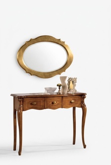 Brauner Konsolentisch Scminktische Schlafzimmer Möbel Holz Luxus Design