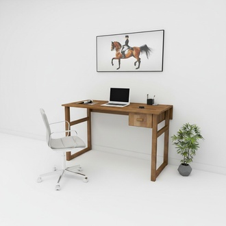 Brauner Schreibtisch Luxuriöser Laptoptisch Stilvolle Arbeitszimmer Möbel