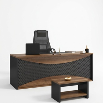 Brauner Schreibtisch Tische Büro Tisch Chefschreibtisch 200x90