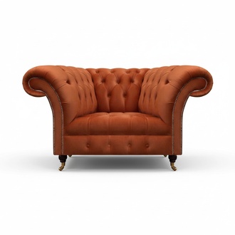 Brauner Wohnzimmer Polstersessel Stoffmöbel Designer Einsitzer Möbel