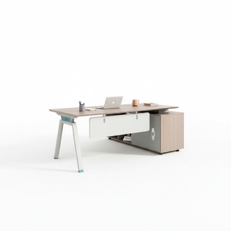 Büro Einrichtung Schreibtisch Homeoffice Schreibtisch Schrank Büroschrank 2tlg.