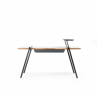 Büromöbel Arbeitstisch Braun Schreibtisch Holz Computertisch Tisch Einrichtung