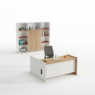 Bürotisch Schreibtisch Arbeitstisch Ecke Tisch Büromöbel Holz Weiß