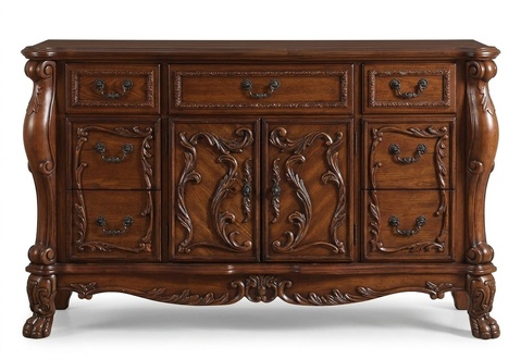 Buffet Anrichte Kommode Echte Handarbeit Holz Barock Rokoko Anrichten