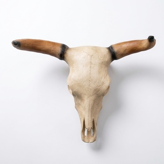 Bullenschädel Stierkopf Wand Skulpturen Höhe 64 cm Deko Figur Wand