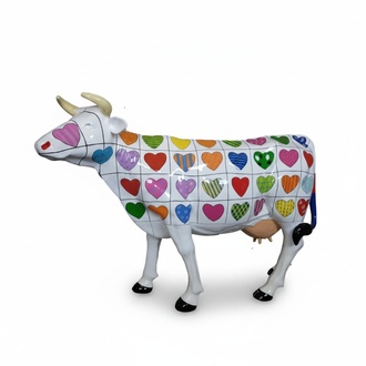 Bunt Bemalte Figur Statue Pferd Skulptur Deko Garten Design 147x210m